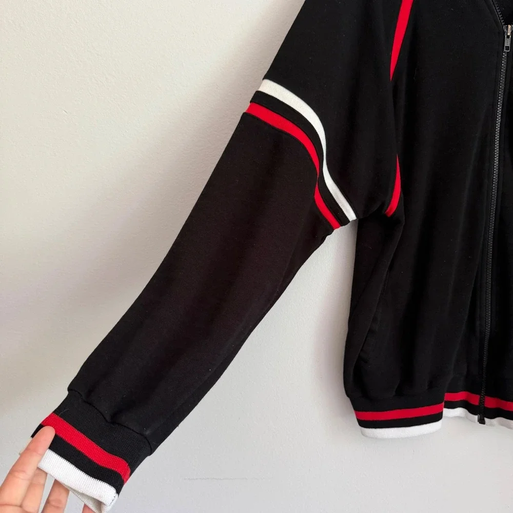 Vintage Christian Dior Monsieur Varsity Track Jacket Zip Up Mens XL Black Luxury